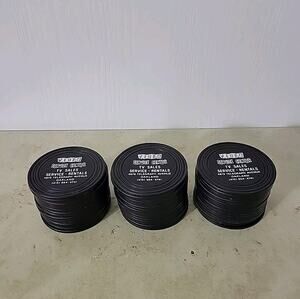 Vintage Plastic Promotional Caoster Video Service Center Oakland CA 3" Lot Of 45